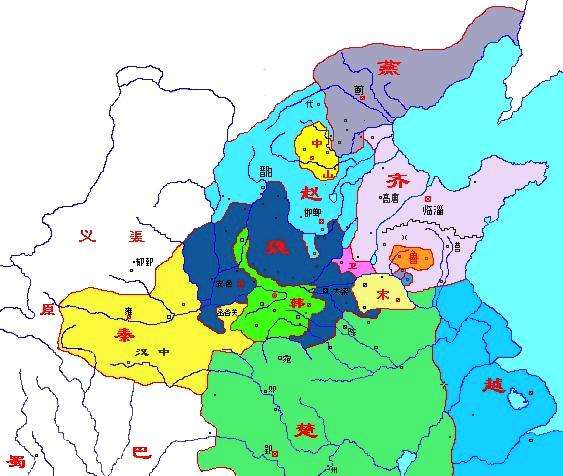 公元前279年战国地图图片